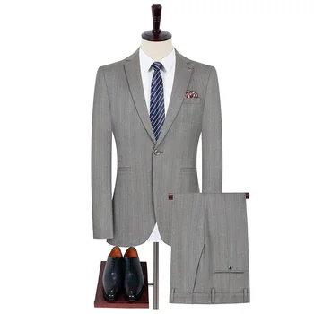 Бутик (Блейзер + брюки) Модные джентльменские полоски в британском стиле, повседневные микроэластичные свадебные деловые облегающие карьерные 2 предмета