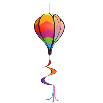 Ветряные колокольчики, Радужный воздушный шар, вращающийся спиннер с блестками, Ветряная мельница, Подвесные аттракционы цвета радуги на открытом воздухе, украшение