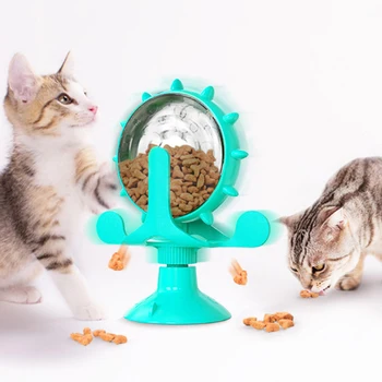 Вращающаяся на 360 градусов интерактивная игрушка с протекающим лакомством для маленьких собак, оригинальная медленная кормушка для собак, забавное собачье колесо, игрушка для домашних животных, протекающий мяч