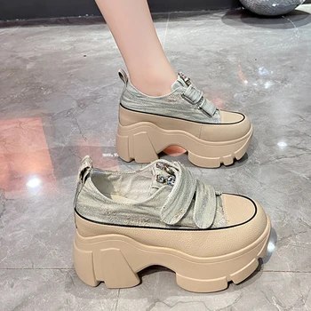 Женская спортивная обувь на высоком каблуке, повседневная обувь на платформе, Новый тренд 2023 года, модные модельные туфли-лодочки, Дизайнерская прогулочная женская уютная обувь для путешествий