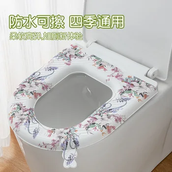 Корейская водонепроницаемая подушка для сиденья унитаза EVA, всесезонная универсальная подушка для унитаза, Утолщенное и моющееся сиденье, Аксессуары для ванной комнаты