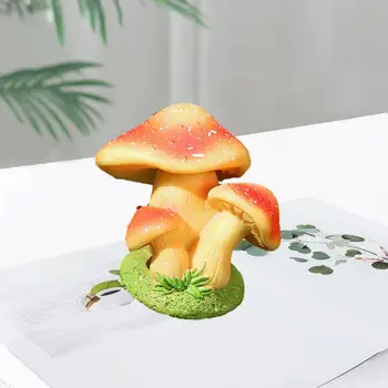 Красочная модель искусственного гриба Модель искусственного гриба Яркая Мини-статуя гриба Реалистичный Сказочный сад Diy для широкого