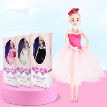 Кукла для девочек, имитирующая танец, балет, принцесса, кукла, Подарочная коробка, набор детских подарочных игрушек 28 см