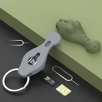 Лоток для извлечения PIN-кода для утерянных карт для мобильных телефонов, универсальный футляр для хранения SIM-карт для мобильного телефона, брелок для ключей, Подвеска