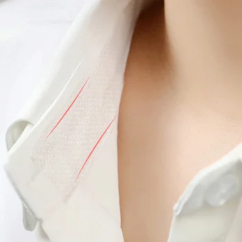 Мужской воротник в 6 рулонов Остается невидимым, Защитная наклейка от пота, аксессуар, защитная прокладка, подкладка из белого нетканого материала, мужская подкладка