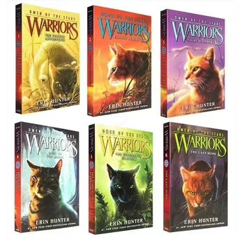 Набор из 6 книг о кошках-самураях, Часть первая, Вторая, Третья, четвертая, Полные английские Оригинальные романы, Легендарные книги о кошках-воинах, Фотокопии книг