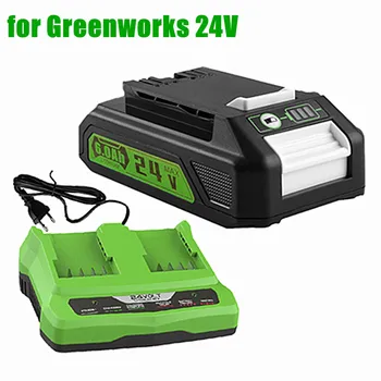 Новое обновление Замена батареи Greenworks 24V Литиевая батарея 6000 мАч Совместима с серией инструментов Greenworks 24V 48V