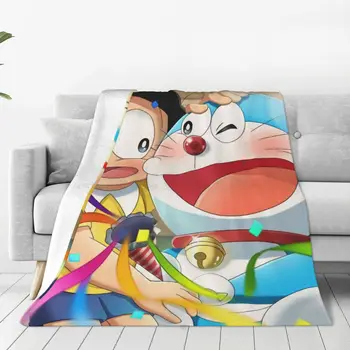 Одеяло Doraemon из аниме Doraon Douraeman, супер Теплые Фланелевые флисовые пледы для путешествий в спальню