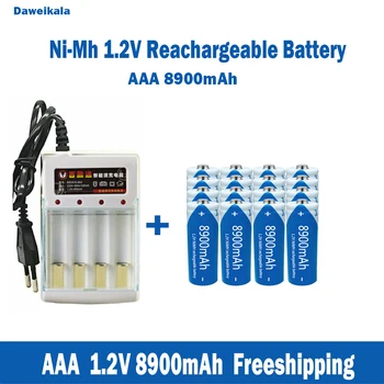 Оптовые никель-водородные аккумуляторы AAA 1.2 В, микрофоны KTV большой емкости 8900mAh и батарейки для игрушек + зарядные устройства