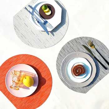Полукруглый Коврик Для посуды из ПВХ, Изоляционный Коврик для Столовых приборов, Креативные Подставки для дома в стиле Ins, Подставка для посуды