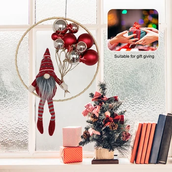 Рождественское милое окошко, подвешенное с шариком, легкий праздничный декор для дома Ручной работы