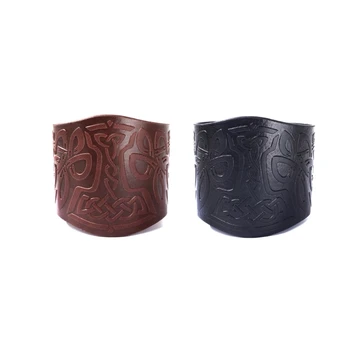 Рыцарские браслеты для косплея с рельефным рисунком, винтажные наручи для мужчин, Регулируемые наручи для косплея, принадлежности для Хэллоуина