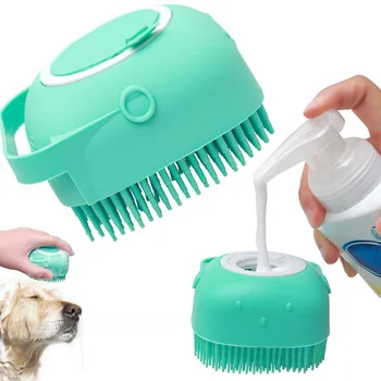 Силиконовая щетка для шампуня для домашних собак, Перчатка для купания, Массажный душ для кошек, Мягкий Скраб для волос, средство для чистки лап, принадлежности для мытья