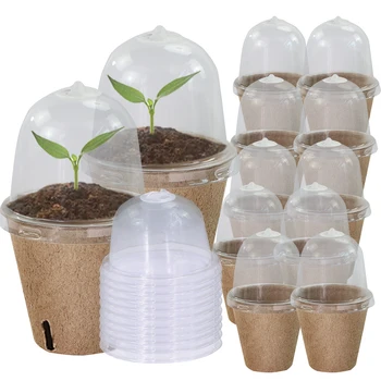Стартовые горшки для биоразлагаемых семян размером 140x80 мм с регулируемой вентиляционной прозрачностью, круглые рассадные стаканчики для выращивания рассады в саду
