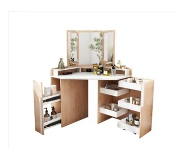 Угловой туалетный столик для маленькой квартиры в скандинавском стиле, спальня, современный минималистичный угловой столик для хранения косметики, стол для макияжа net red ins