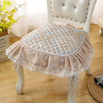 Универсальная подушка для стульев Four Seasons в китайском стиле, домашний нескользящий коврик для обеденного стула, Жаккардовый кружевной край, украшающий подушку сиденья.