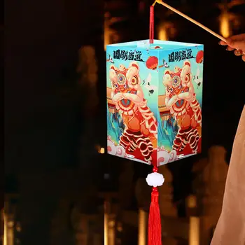 Фонарь из ПВХ в традиционном китайском стиле, светодиодный фонарь для украшения домашней вечеринки в середине осени, Портативный Пластиковый